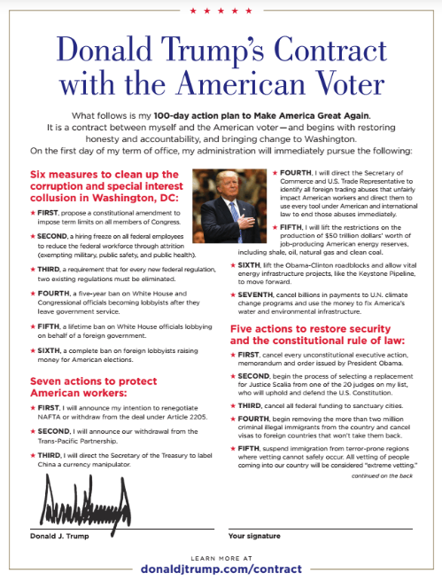 Trump's Contract with the American Voter