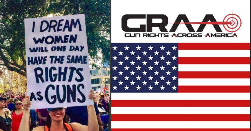 Woman wants same rights as guns