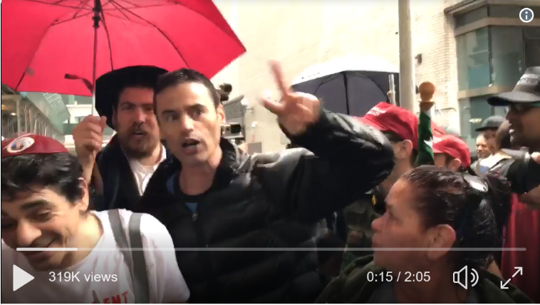 Angry White Jew Dude - two finger salute