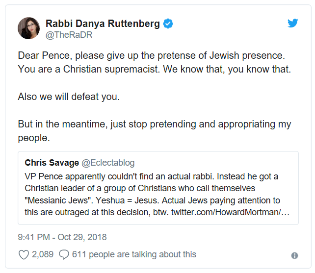 Rabbi attacking Pence