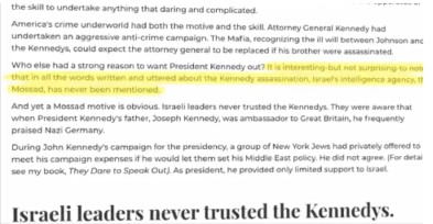 Jews did not trust JFK
