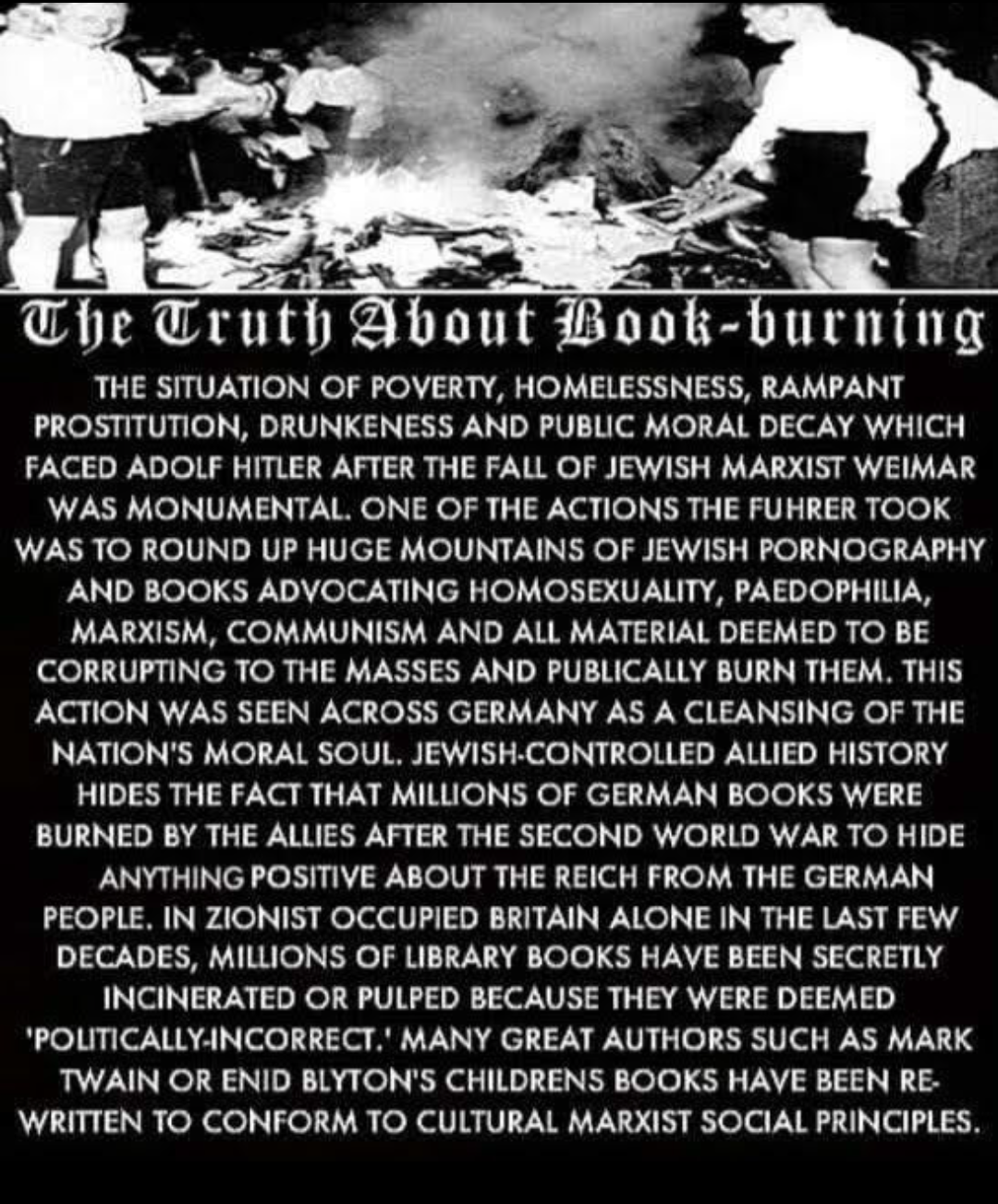 Book Burning is good