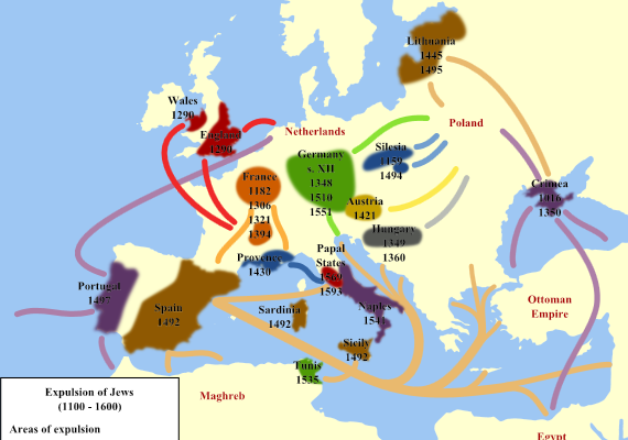 Map of Jewish Expulsions