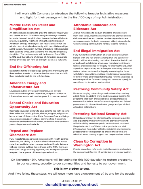 Trump's Contract with the American Voter
