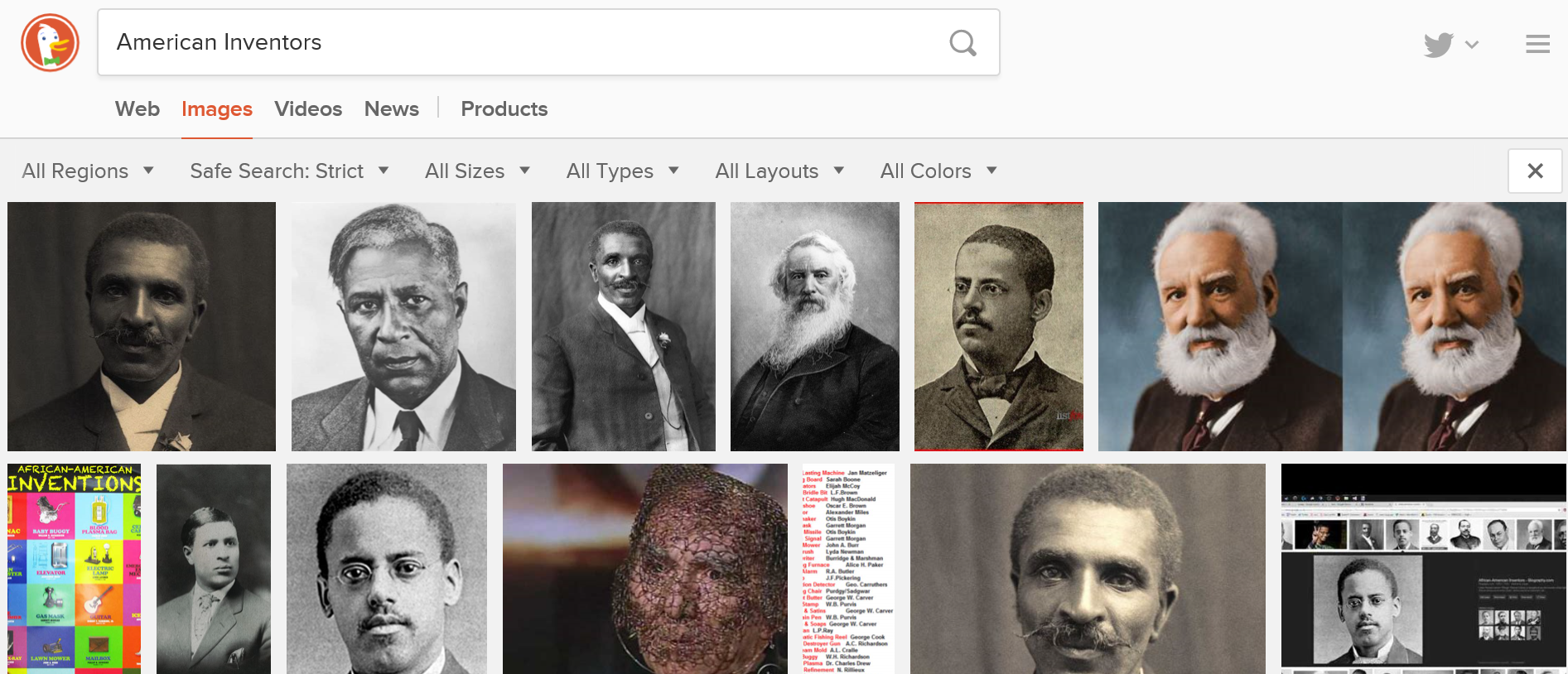 DuckDuckGo American Inventors