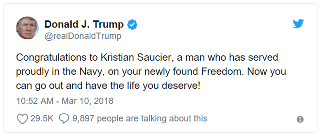 Pardon for Krisian Saucier