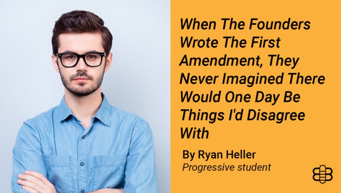 First Amendment means people get to say what I don't agree with?