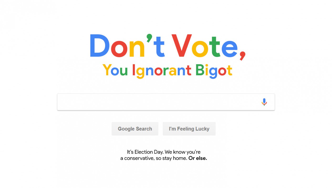Google Says Don't Vote