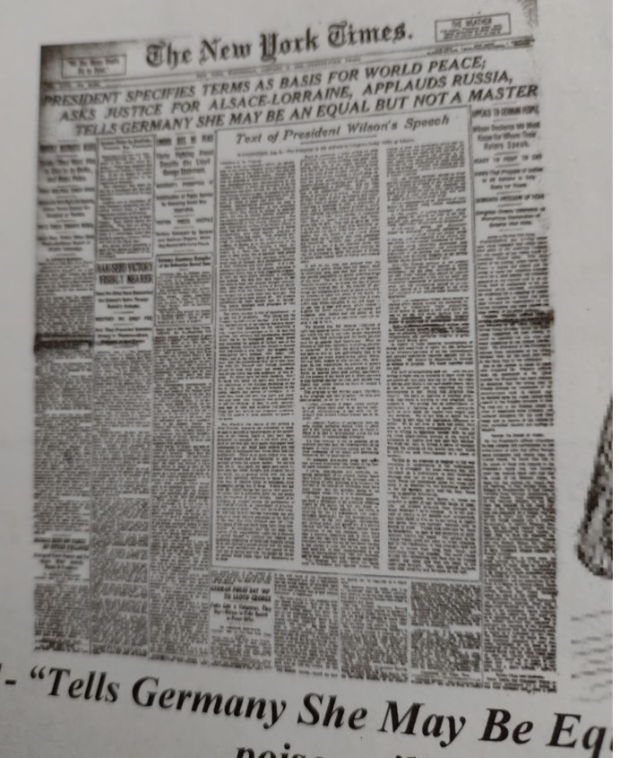 Wilson's 14 Point Peace Plan