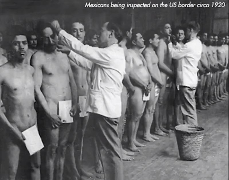 Mexicans inspected for Typhus