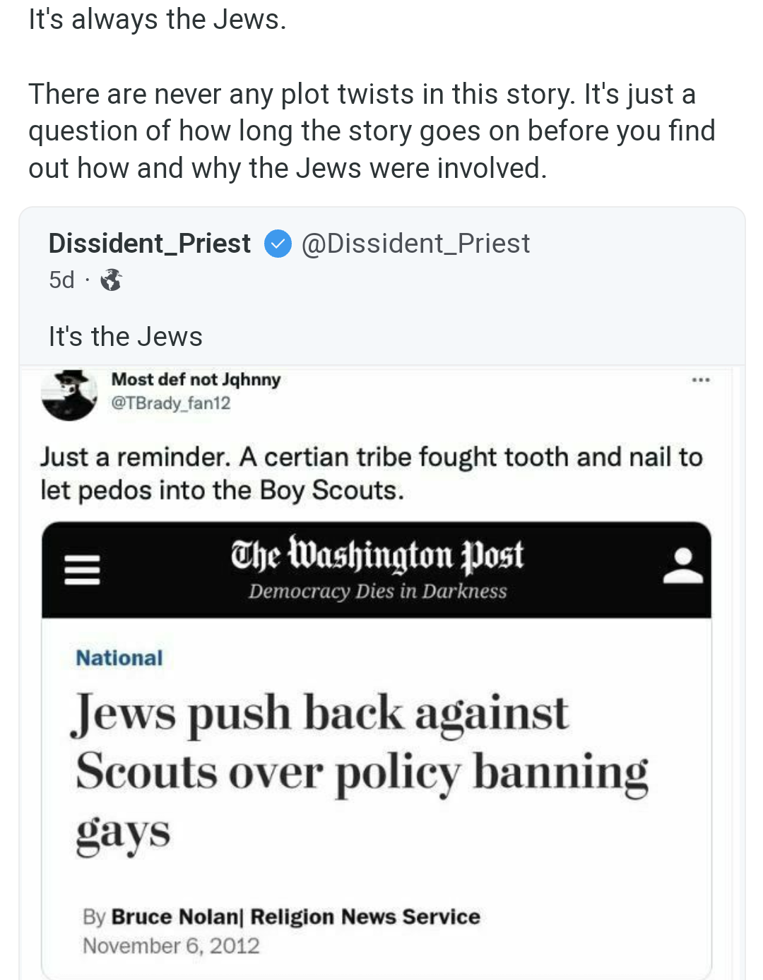 Jews Destroy the Boy Scouts