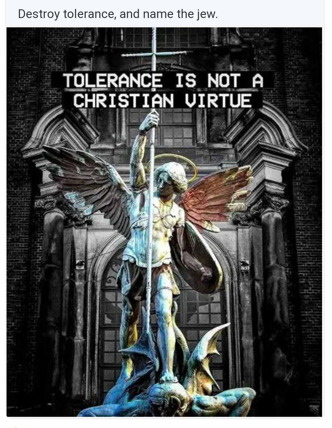 Tolerance is not Christian